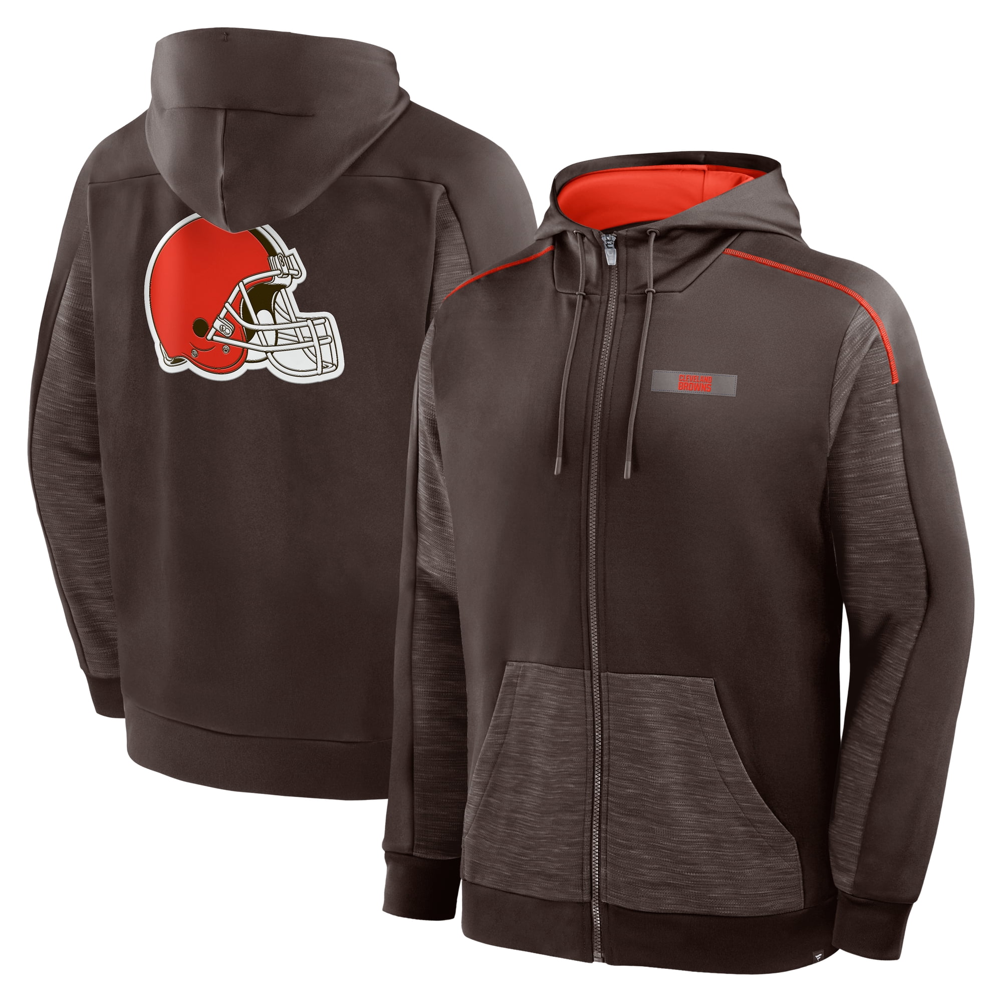 Men's Fanatics Brown Cleveland Browns Checkdown Pass Full-Zip