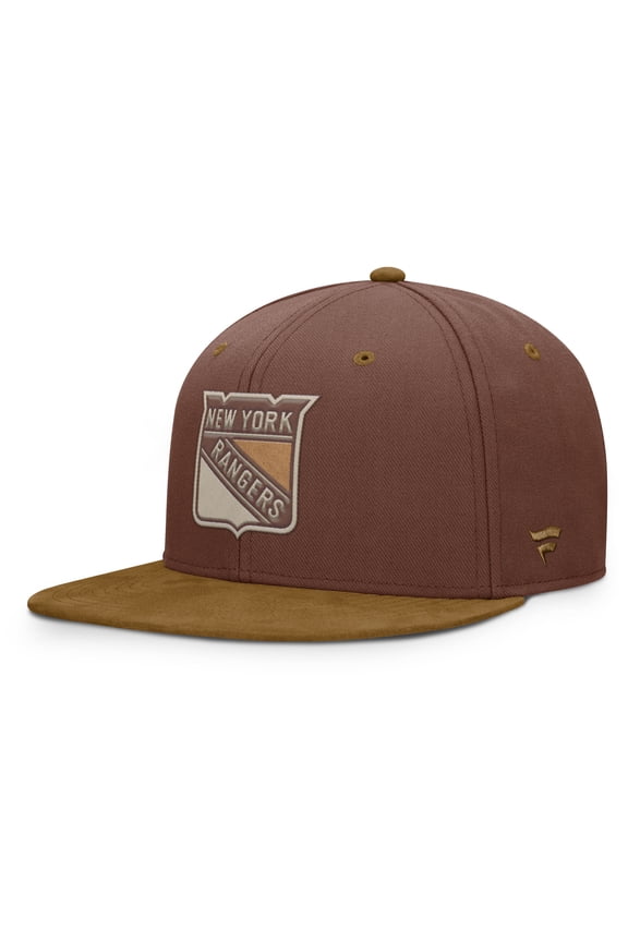 Men's Fanatics Brown New York Rangers Fall Leaves Acreage Snapback Hat