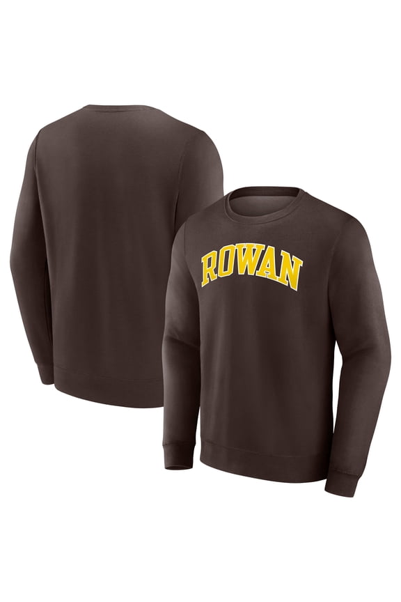 Men's Fanatics Brown Rowan Profs Short Name Pullover Sweatshirt