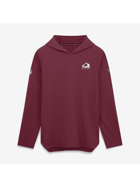 Men's Fanatics Burgundy Colorado Avalanche Authentic Pro Train Lightweight Hoodie