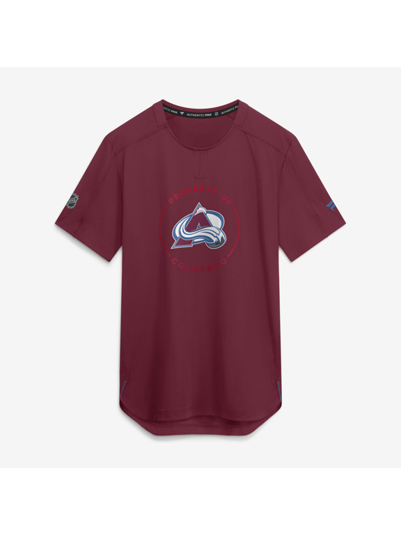 Men's Fanatics Burgundy Colorado Avalanche Authentic Pro Train Performance T-Shirt
