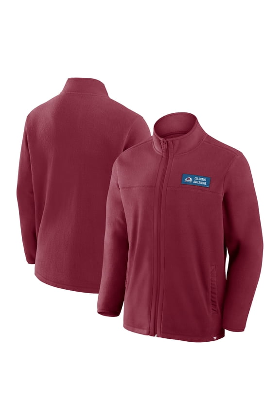 Men's Fanatics Burgundy Colorado Avalanche Home Ice Fleece Full-Zip Jacket