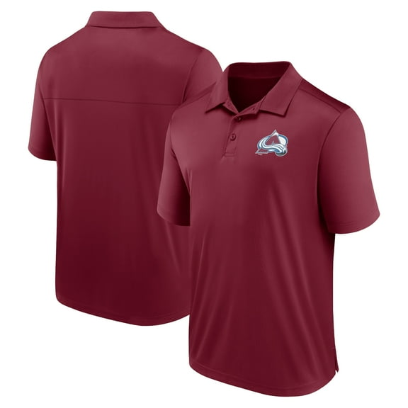 Men's Fanatics Burgundy Colorado Avalanche Left Side Block Polo