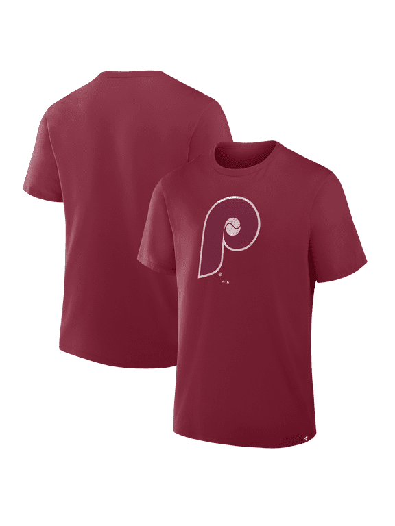 Men's Fanatics Burgundy Philadelphia Phillies Vintage Logo Legacy T-Shirt