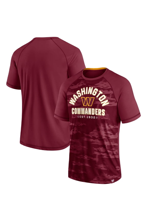 Men's Fanatics Burgundy Washington Commanders Hail Mary Raglan T-Shirt