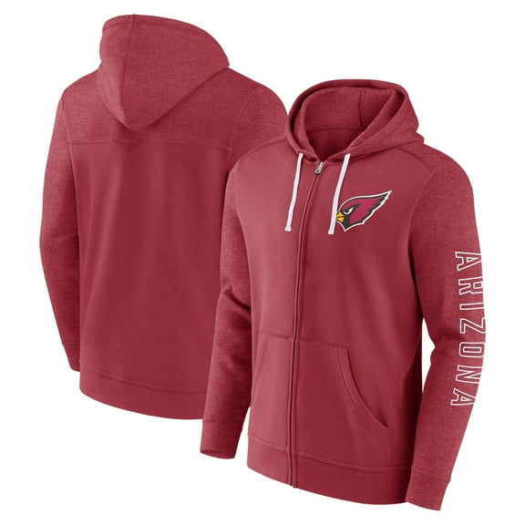Men's Fanatics  Cardinal Arizona Cardinals Offensive Lineup Hoodie Full-Zip Hoodie