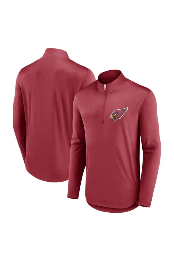 Men's Fanatics Cardinal Arizona Cardinals Quarterback Quarter-Zip Top