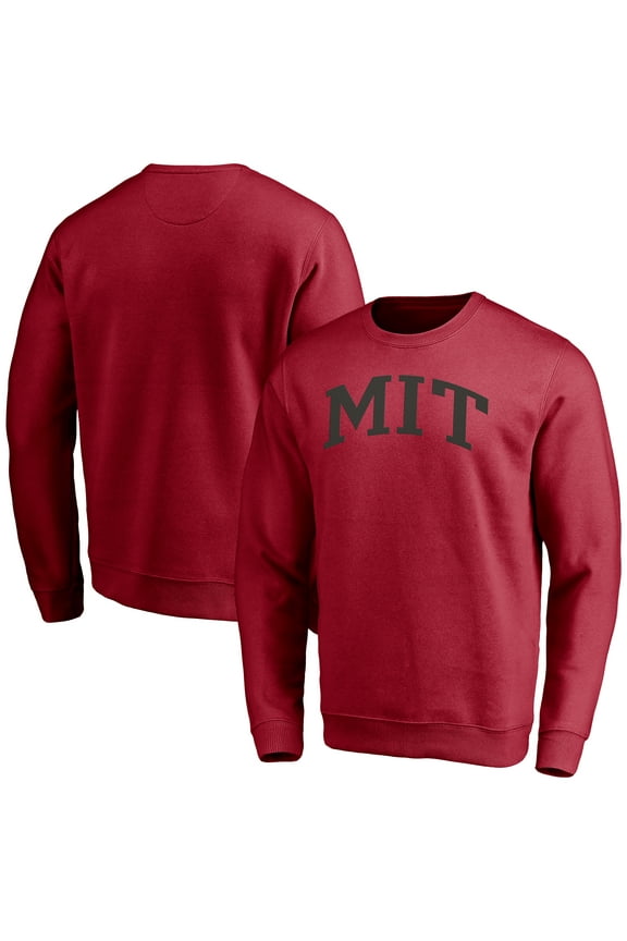 Men's Fanatics Cardinal MIT Engineers Arched Fleece Pullover Sweatshirt
