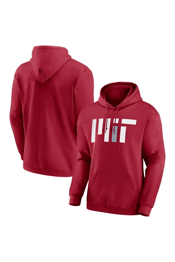 Men's Fanatics  Cardinal MIT Engineers Fleece Pullover Hoodie