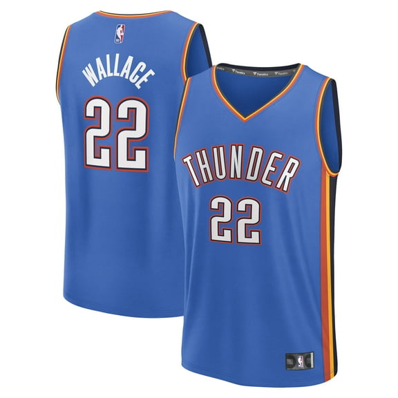 Men's Fanatics Cason Wallace Blue Oklahoma City Thunder Fast Break Replica Player Jersey - Icon Edition