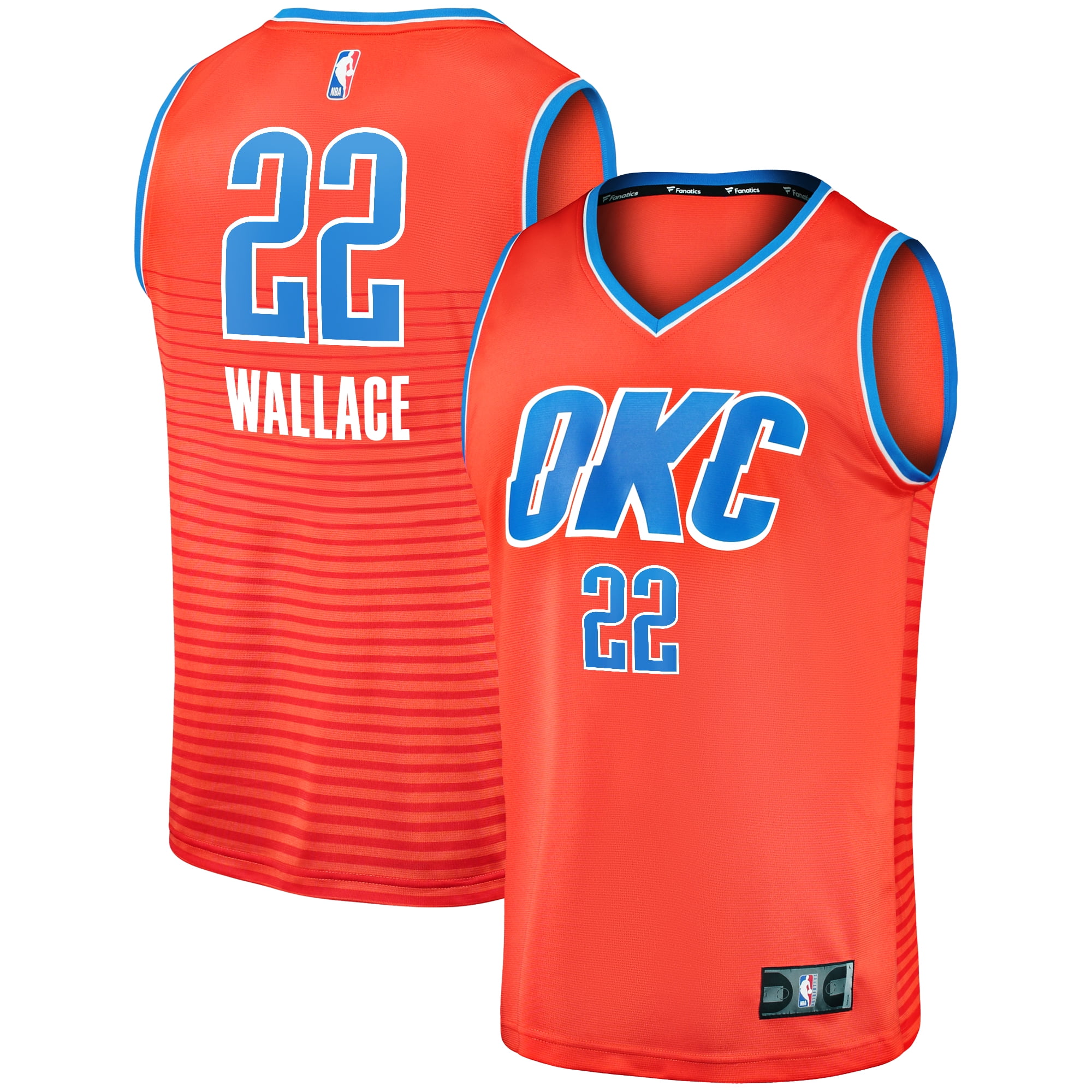 Men s Fanatics Cason Wallace Orange Oklahoma City Thunder Fast Break Replica Player Jersey Statement Edition Walmart