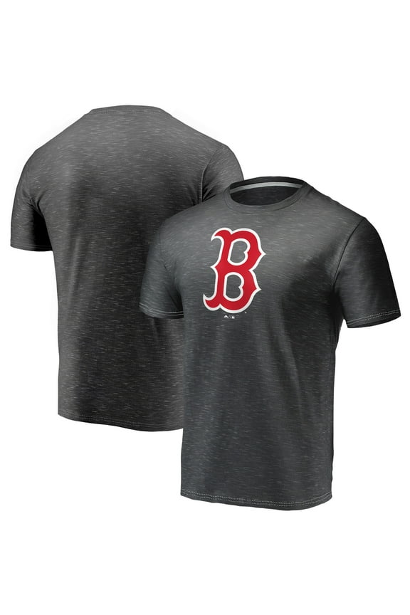 Men's Fanatics Charcoal Boston Red Sox Official Logo Space Dye T-Shirt