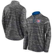 Men's Fanatics Charcoal Chicago Cubs Getting Faster Space-Dye Quarter-Zip Top