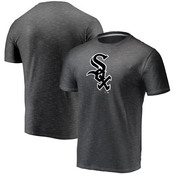 Men's Fanatics Charcoal Chicago White Sox Official Logo Space Dye T-Shirt