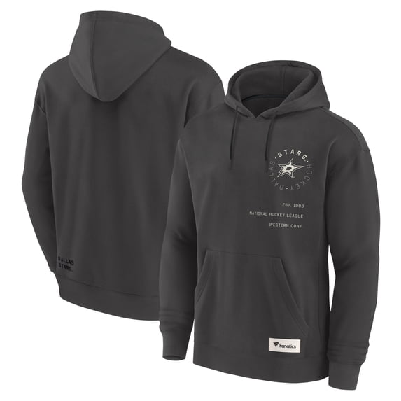 Men's Fanatics Charcoal Dallas Stars Future Ground Info Pullover Hoodie
