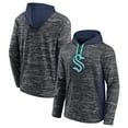 thumbnail image 1 of Men's Fanatics Charcoal/Deep Sea Blue Seattle Kraken Instant Replay Space-Dye Pullover Hoodie, 1 of 3