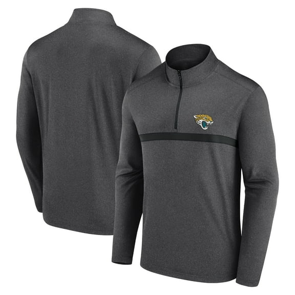 Men's Fanatics  Charcoal Jacksonville Jaguars Head-to-Head Quarter-Zip Pullover