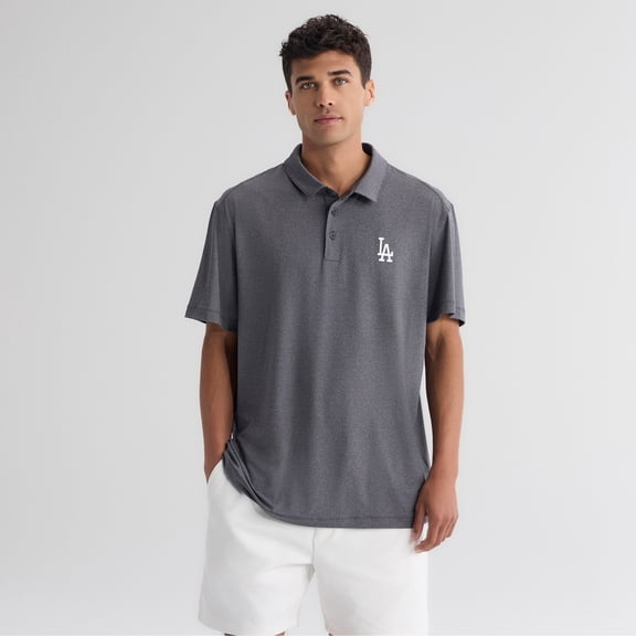 Men's Fanatics Charcoal Los Angeles Dodgers Clutch Polo