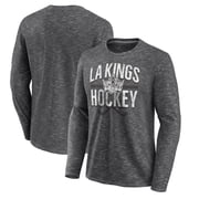 Mens Fanatics Charcoal Los Angeles Kings Logo Long Sleeve T-Shirt