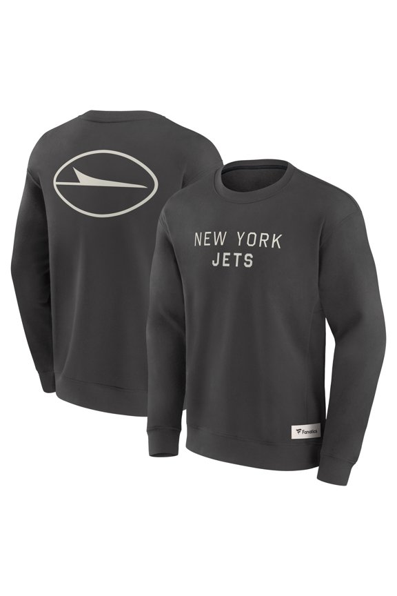 Men's Fanatics Charcoal New York Jets Elements Future Ground Lettering Pullover Sweatshirt