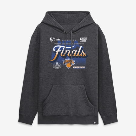Men's Fanatics Charcoal New York Knicks 2026 NBA Eastern Conference Champions Locker Room Fleece Hoodie