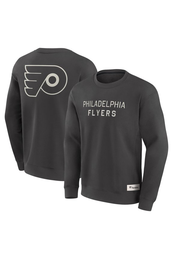 Men's Fanatics Charcoal Philadelphia Flyers Elements Future Ground Lettering Pullover Sweatshirt