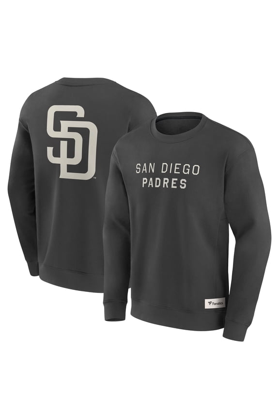 Men's Fanatics Charcoal San Diego Padres Elements Future Ground Lettering Pullover Sweatshirt