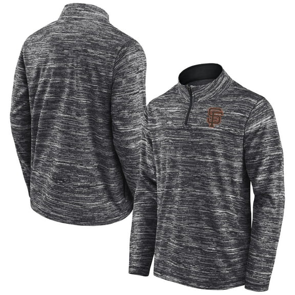 Men's Fanatics Charcoal San Francisco Giants Getting Faster Space-Dye Quarter-Zip Top