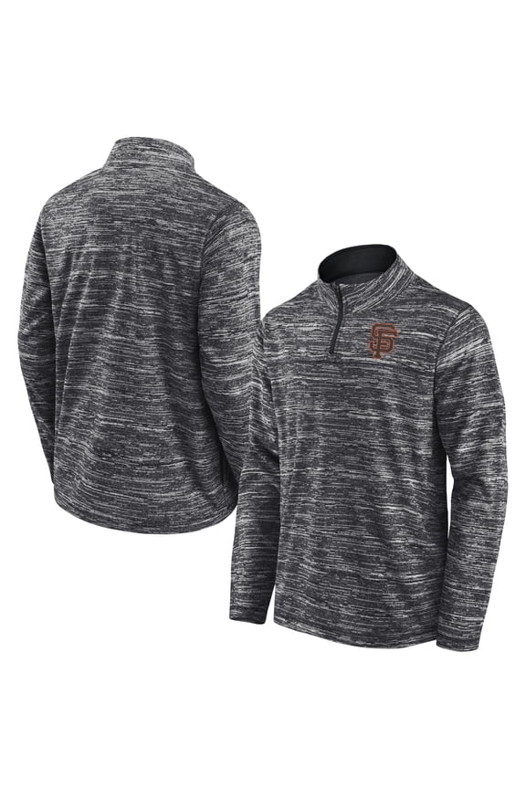 Men's Fanatics Charcoal San Francisco Giants Getting Faster Space-Dye Quarter-Zip Top