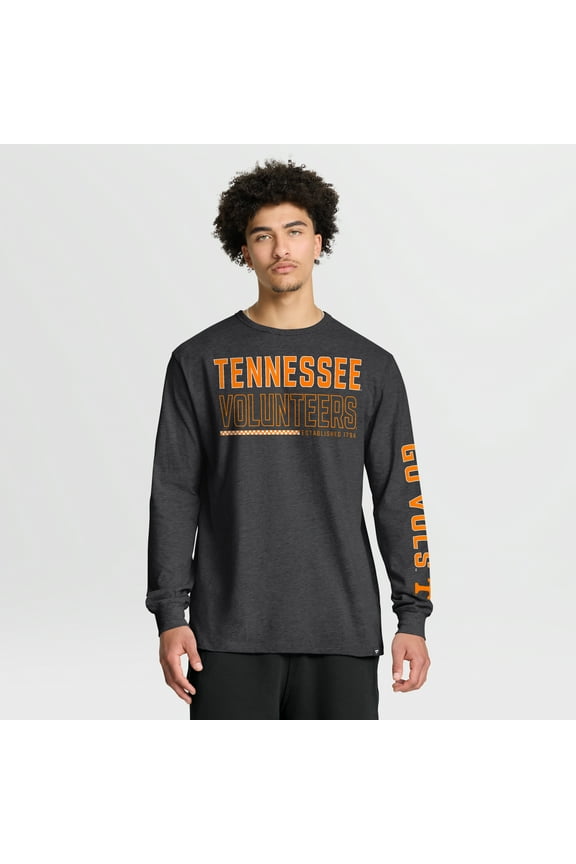 Men's Fanatics Charcoal Tennessee Volunteers Quad Fuel The Fire Long Sleeve T-Shirt