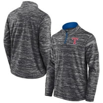 Men's Fanatics Charcoal Texas Rangers Getting Faster Space-Dye Quarter-Zip Top
