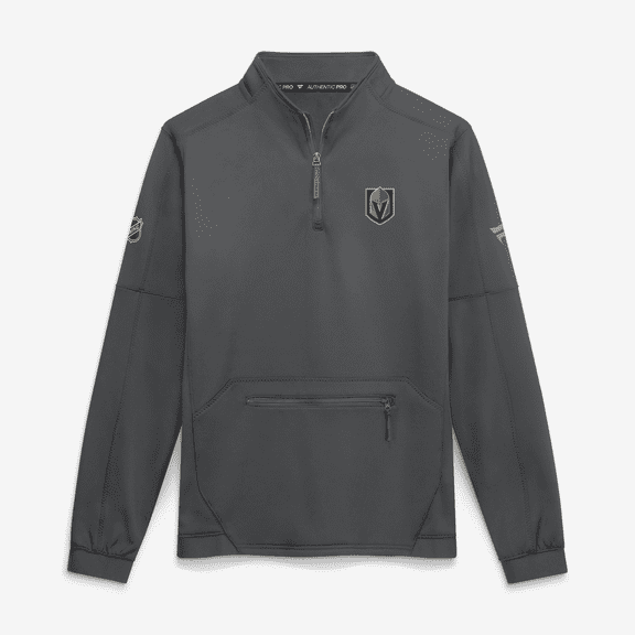 Men's Fanatics Charcoal Vegas Golden Knights Authentic Pro Rink Fleece Quarter-Zip Pullover