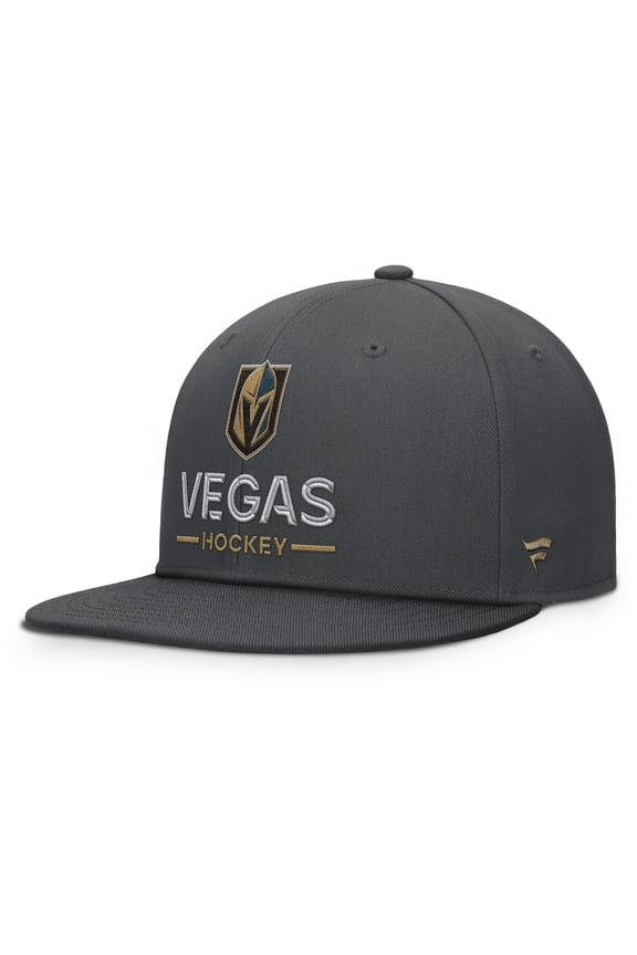 Men's Fanatics Charcoal Vegas Golden Knights Authentic Pro Rink Lockup Snapback Hat