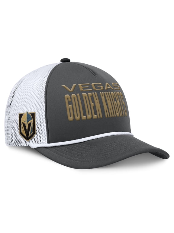 Men's Fanatics Charcoal/White Vegas Golden Knights Authentic Pro Rink A-Frame Adjustable Hat