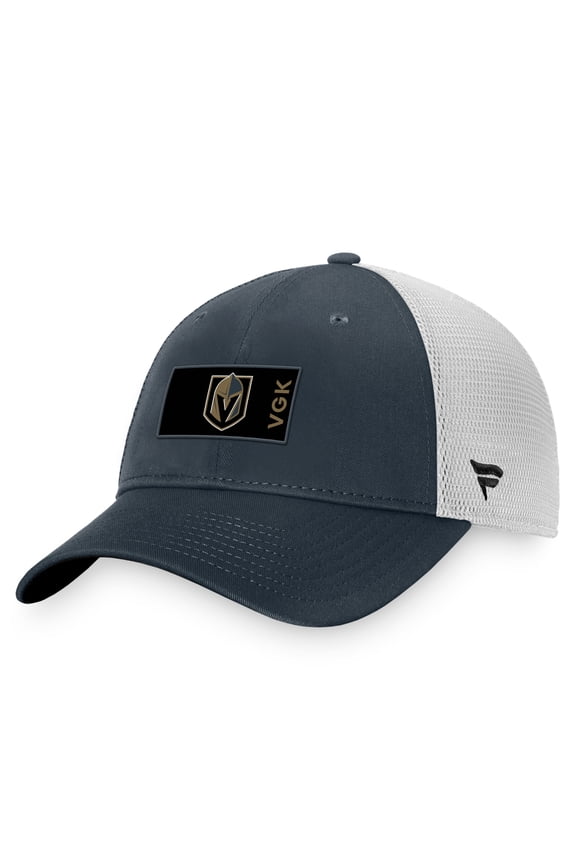 Men's Fanatics Charcoal/White Vegas Golden Knights Authentic Pro Rink Trucker Snapback Hat