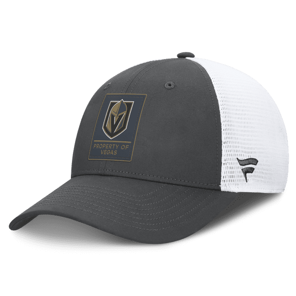 Men's Fanatics Charcoal/White Vegas Golden Knights Authentic Pro Train Meshback Adjustable Hat