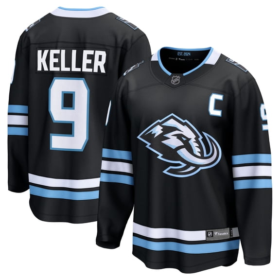Men's Fanatics Clayton Keller Black Utah Mammoth Home Breakaway Player Jersey