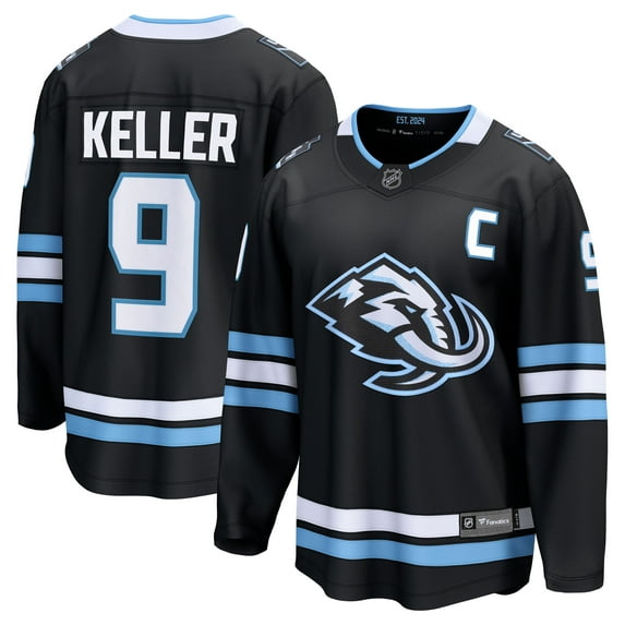 Men's Fanatics Clayton Keller Black Utah Mammoth Home Breakaway Jersey