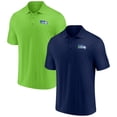 thumbnail image 1 of Men's Fanatics College Navy/Neon Green Seattle Seahawks Home and Away 2-Pack Polo Set, 1 of 6