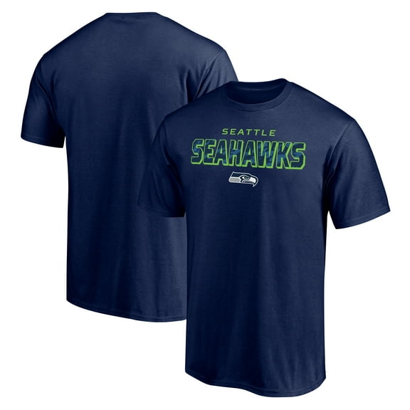 Men's-Fanatics  College Navy Seattle Seahawks Moving Target T-Shirt