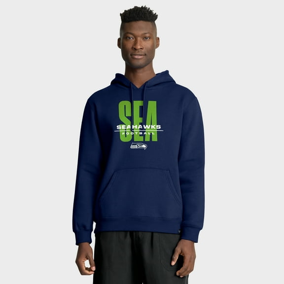Men's Fanatics College Navy Seattle Seahawks Right Tackle Legacy Pullover Hoodie