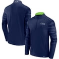 thumbnail image 1 of Men's Fanatics College Navy Seattle Seahawks Ringer Quarter-Zip Jacket, 1 of 3