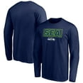 thumbnail image 1 of Men's College Navy Seattle Seahawks Squad Throwbacks Long Sleeve T-Shirt, 1 of 3