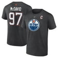 thumbnail image 1 of Men's Fanatics Connor McDavid Charcoal Edmonton Oilers Authentic Stack Name & Number T-Shirt, 1 of 3