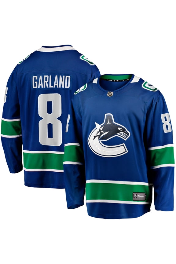 Men's Fanatics Conor Garland Blue Vancouver Canucks Home Breakaway Jersey