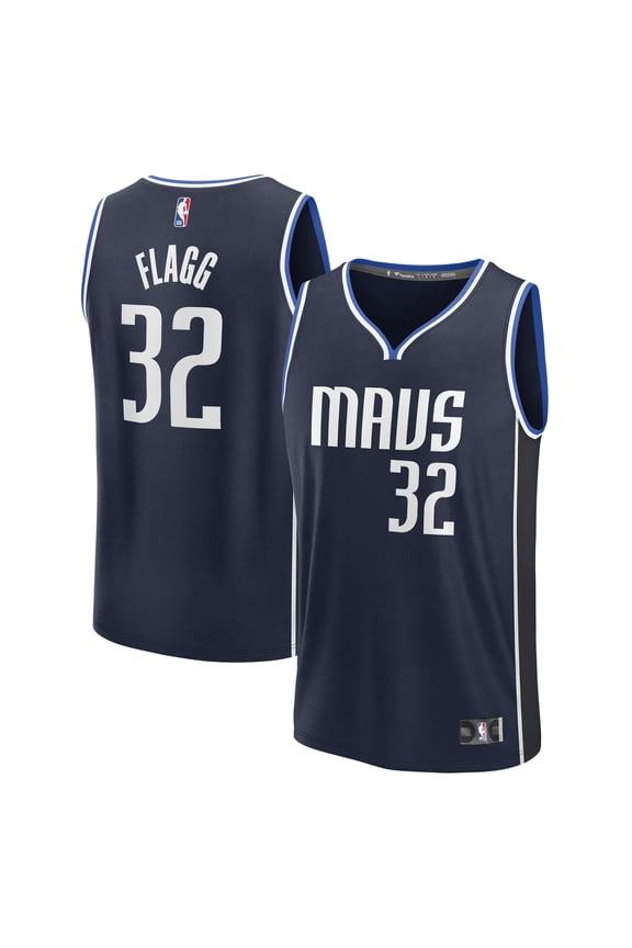 Men's Fanatics Cooper Flagg Navy Dallas Mavericks 2025 NBA Draft First Round Pick Fast Break Replica Jersey - Statement