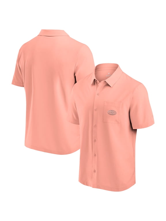 Men's Fanatics Coral San Francisco 49ers Front Office Button-Up Shirt