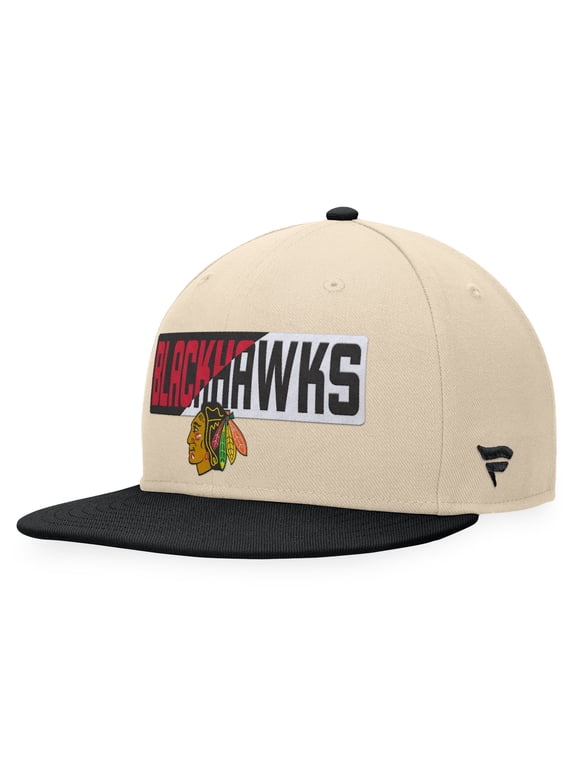 Men's Fanatics Cream/Black Chicago Blackhawks Goalaso Snapback Hat