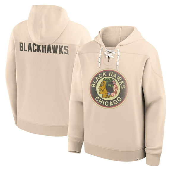 Men's Fanatics Cream Chicago Blackhawks Vintage Hoodie