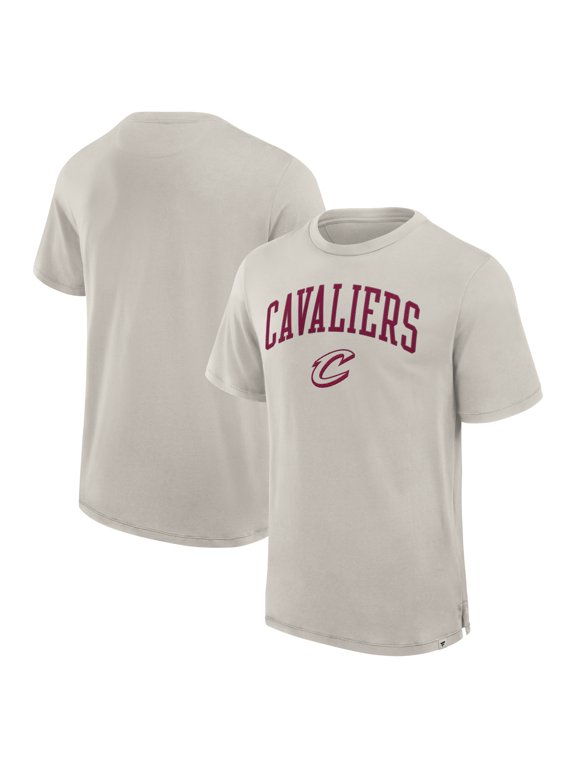 Men's Fanatics Cream Cleveland Cavaliers Crossover Collection Pull Up Jumper Shot Premium T-Shirt